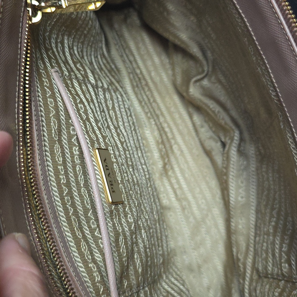 Prada Women's Tan Leather Tote Bag - Picture 7 of 16